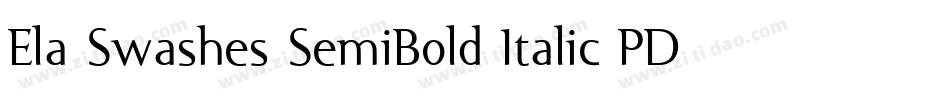 Ela Swashes SemiBold Italic PDF字体转换